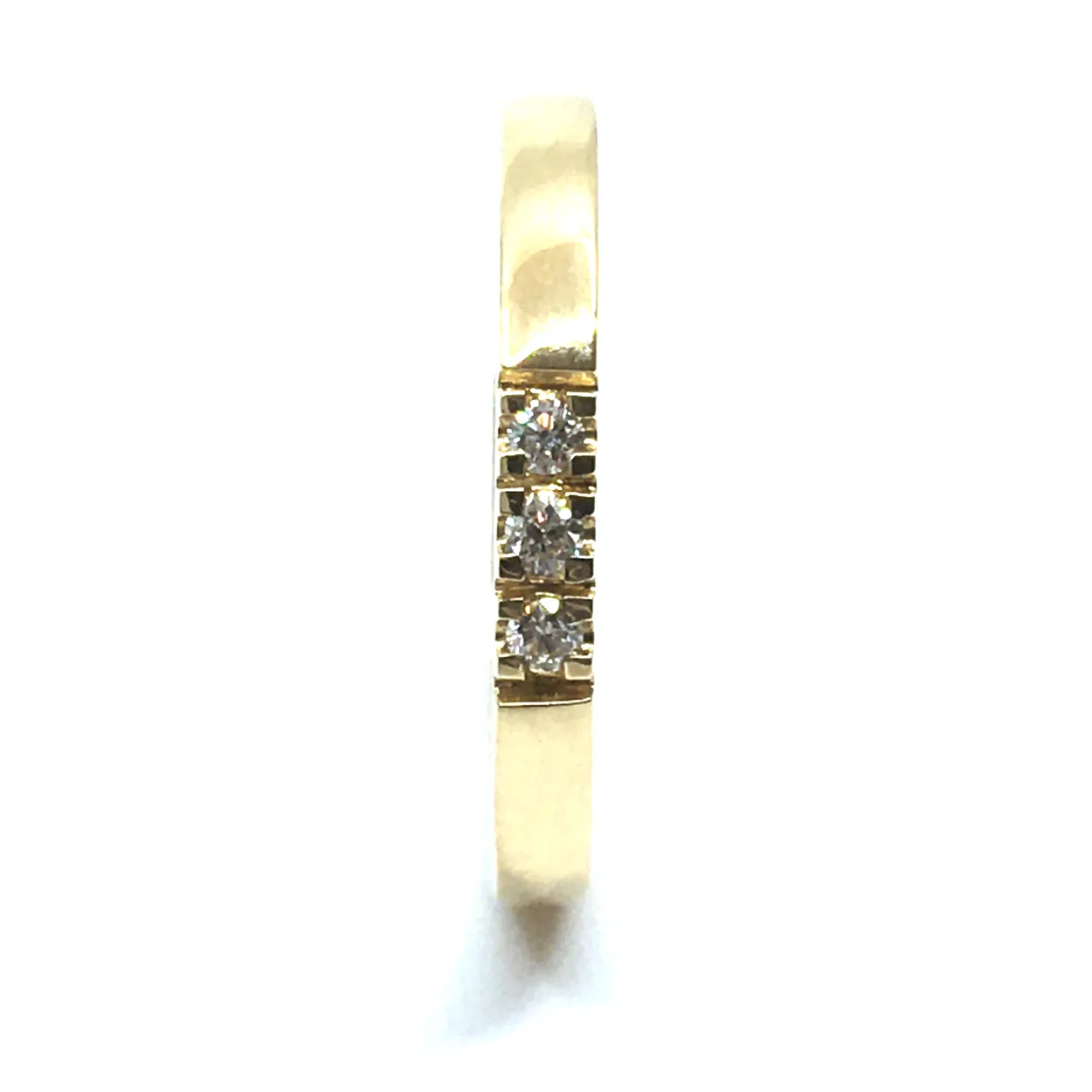 14 KT. ALLIANCE RING GULD MED BRILLANT 3X0,02 CT. W/SI