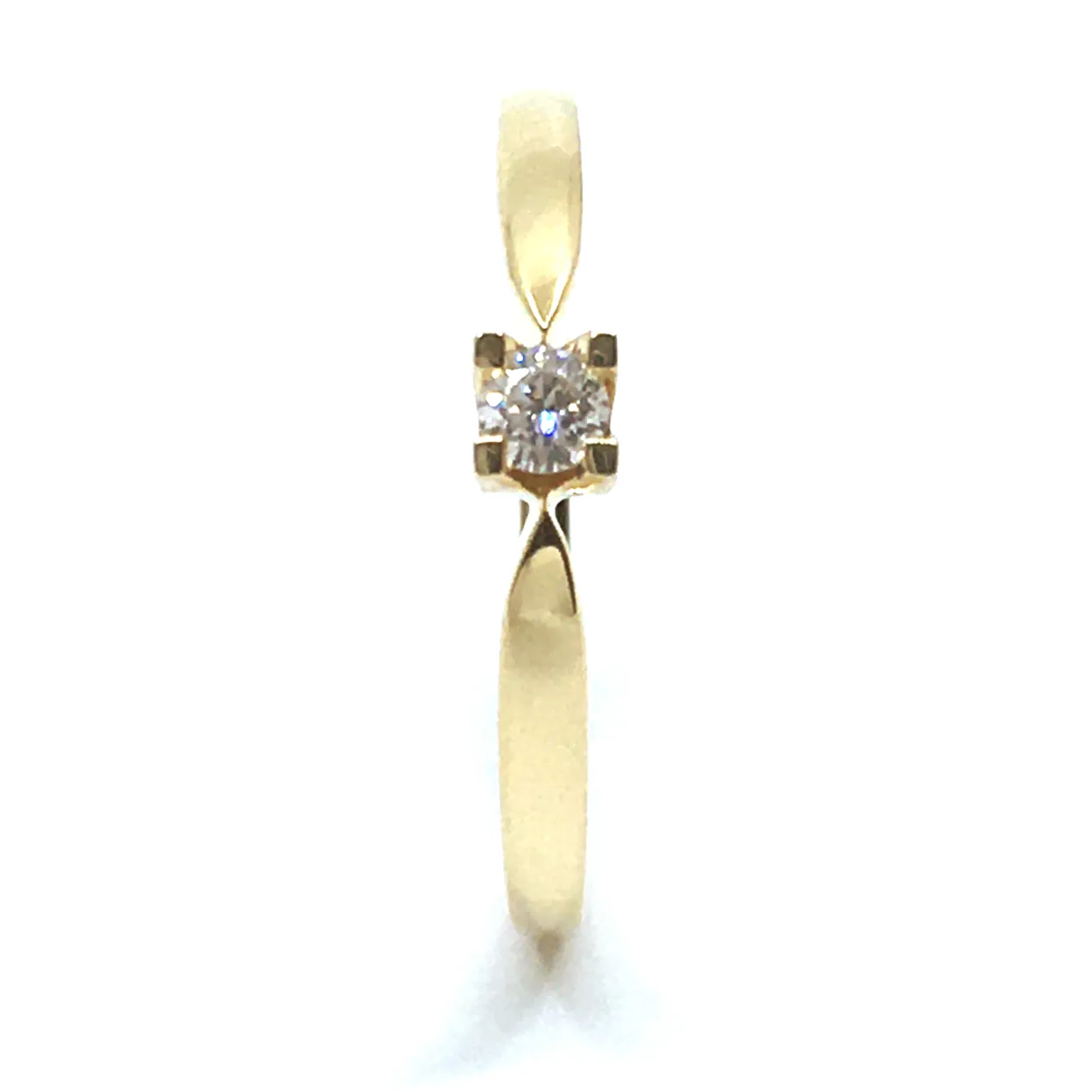 14 KT. GULD EVA RING MED BRILLANT 0,10 CT. W/SI