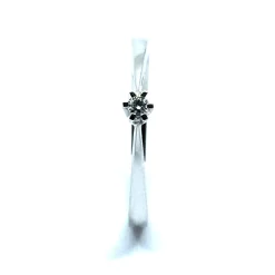 8 KT. HVIDGULD CARLA RING MED BRILLANT 0,03 CT. W/SI