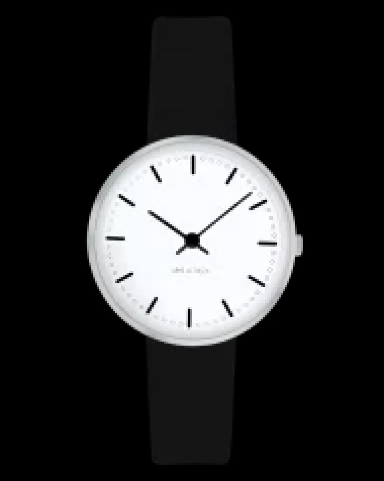 ARNE JACOBSEN CITY HALL 30MM SORT LÆDER - 53200-1401