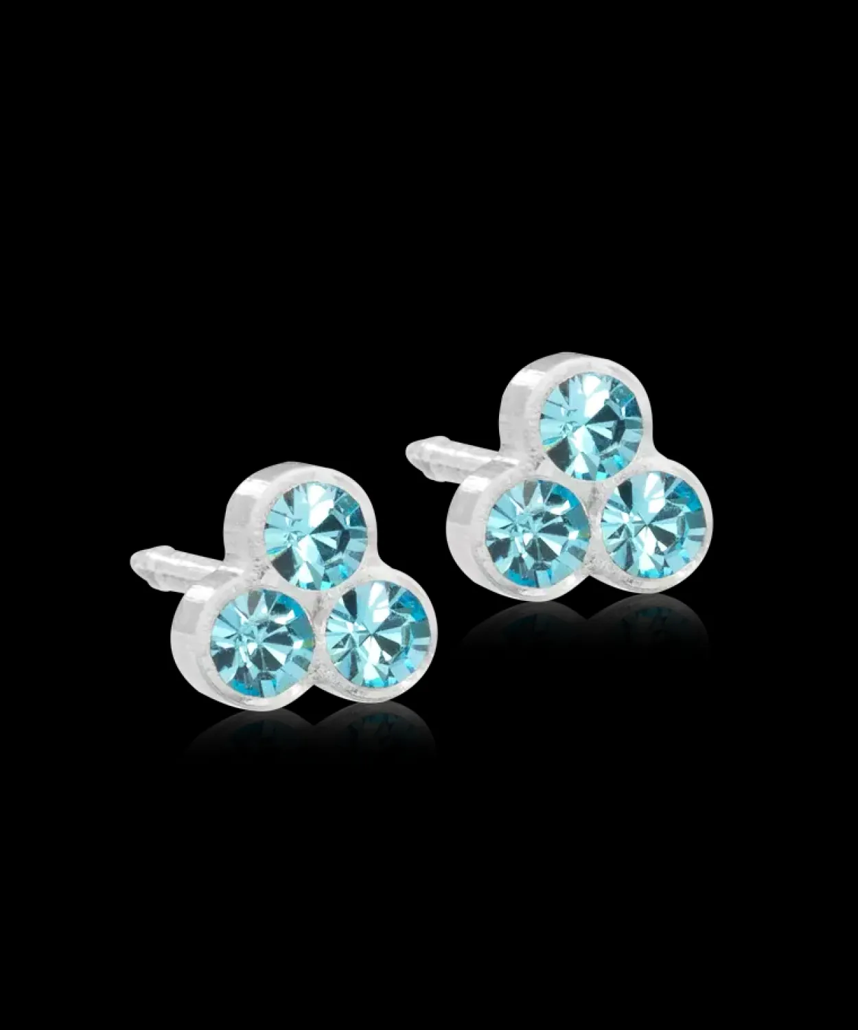 BLOMDAHL AQUA CLOVER ØRERINGE PLAST 6 MM - 15-0125-05
