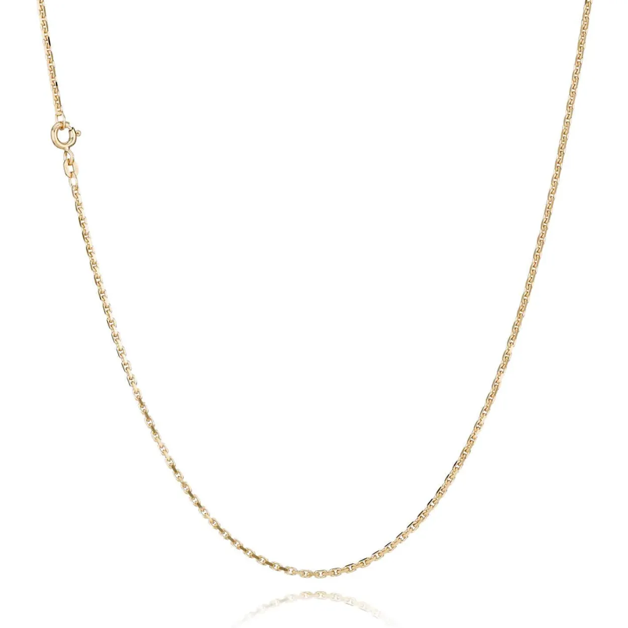 BNH ANKER FACET HALSKÆDE 8 KARAT GULD 1,4 MM BRED 36 CM - A805036F