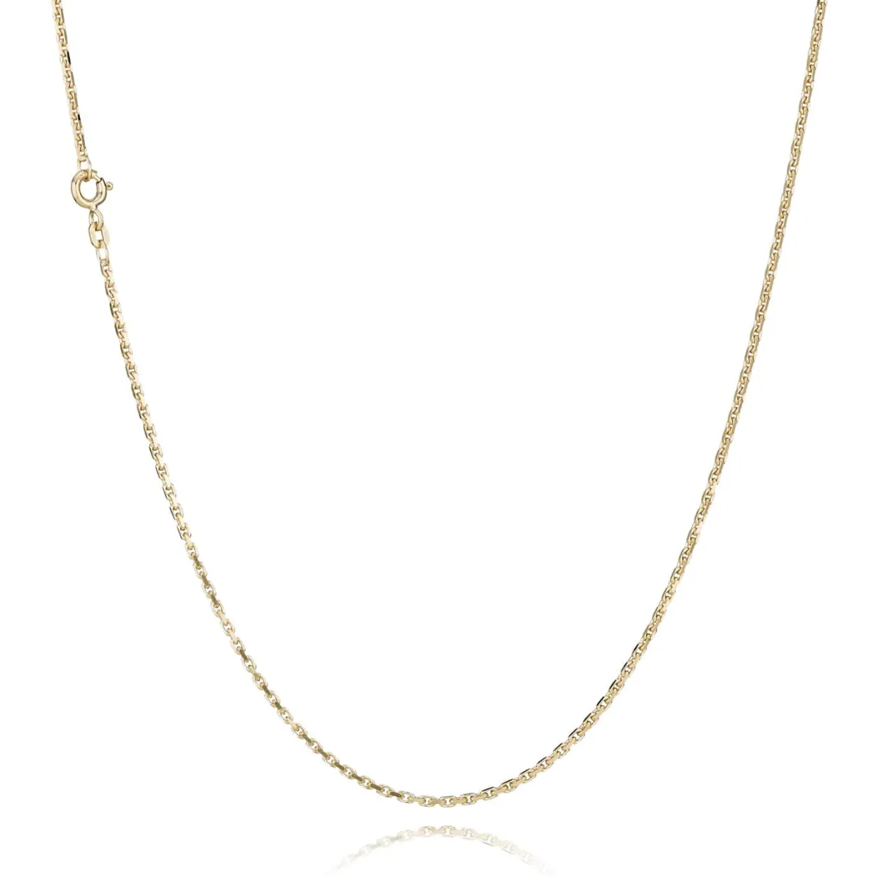 BNH ANKER FACET HALSKÆDE 14 KARAT GULD 1,40 MM BRED 80 CM - A1405080F