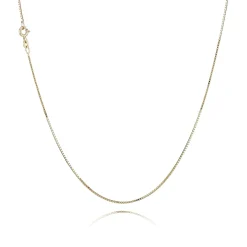BNH HALSKÆDE 8 KARAT GULD VENEZIA 1,3 MM BRED OG 38 CM LANG - V813038F