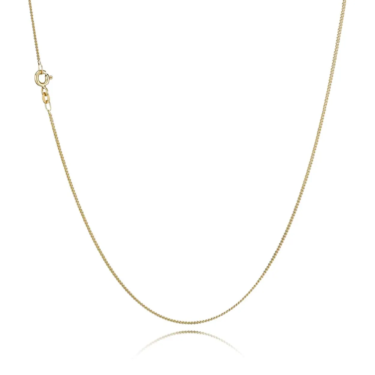 BNH HALSKÆDE PANSER FACET I 8 KARAT GULD 45 CM - P803545F