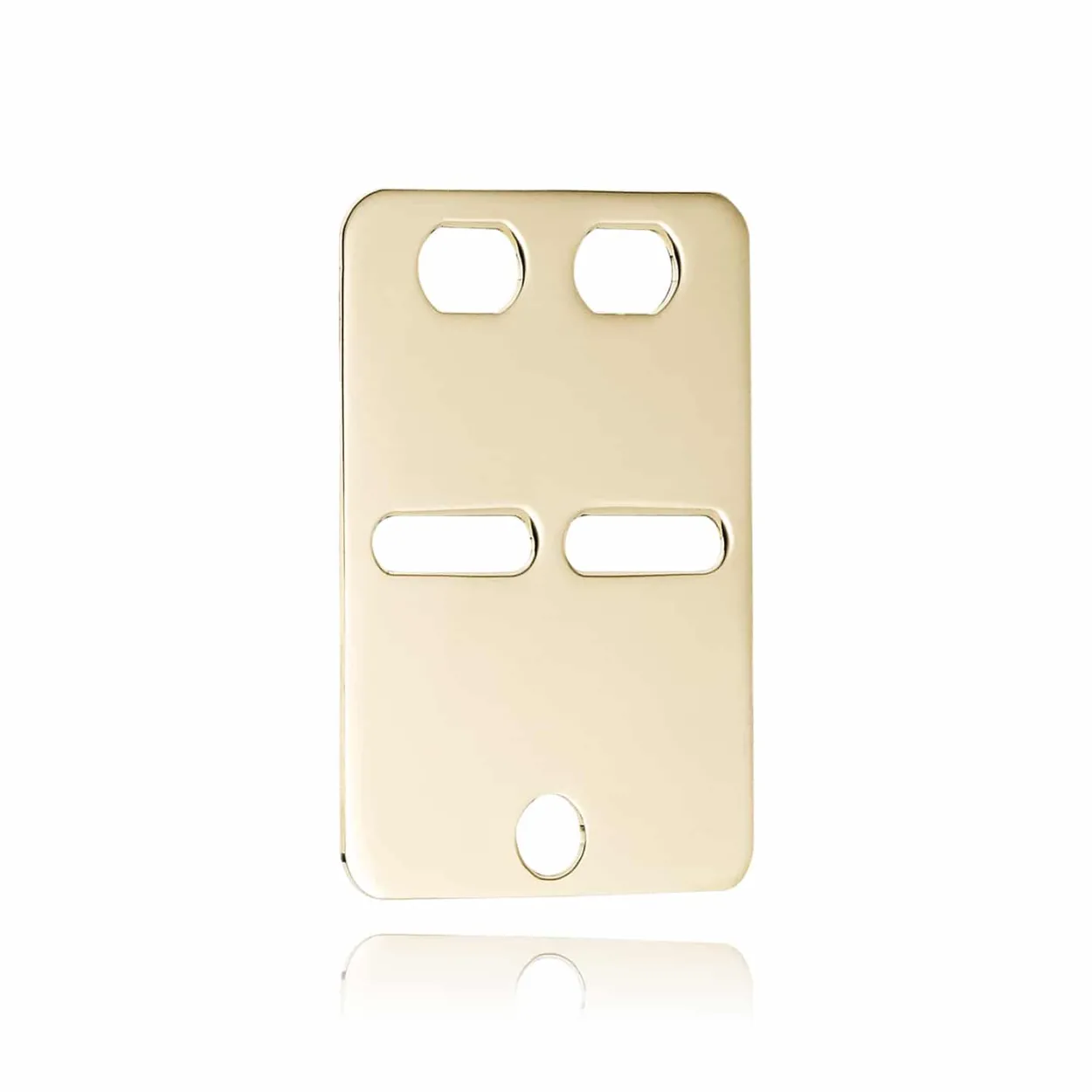 BNH ID PLADE STOR 14 KARAT GULD 34X22 MM - ID14050S