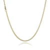 BNH PANSER FACET HALSKÆDE 14 KARAT GULD 2,4 MM BRED 50 CM - P1407550C