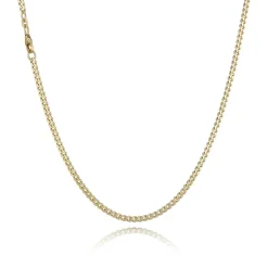 BNH PANSER FACET HALSKÆDE 14 KARAT GULD 2,4 MM BRED 50 CM - P1407550C