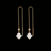 BYBIEHL ØRERINGE PEARL CLUSTER DANGLING SØLV FORGYLDT - 4-1509WP-GP