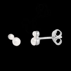 BYBIEHL ØRERINGE PEARL DOUBLE SØLV - 4-037WP-R