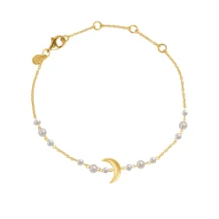 BYBIEHL SUMMER MOON ARMBÅND FORGYLDT SØLV MED PERLER - 2-5203WP-GP