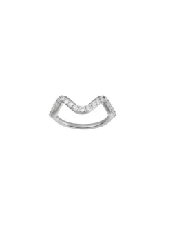 BYBIEHL WAVE RING SØLV MED ZIRKONIA - 5-3701A-R