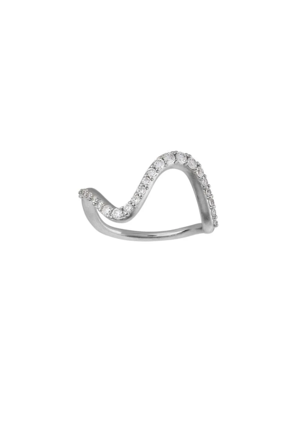 BYBIEHL WAVE SØLV RING MED ZIRKONER - 5-3702A-R