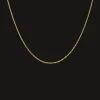 CAMILLE BRINCH BASIC PUFFER CHAIN I FORGYLDT SØLV PÅ 37-39 CM - BPUC-FG-M