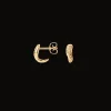 CAMILLE BRINCH HUGGED ESSENTIA STUD EARRINGS I FORGYLDT SØLV - HEE-FG