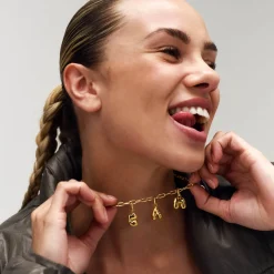 CAMILLE BRINCH LETTER PUFFER CHARM VEDHÆNG F I FORGYLDT SØLV - FPUL-FG-P