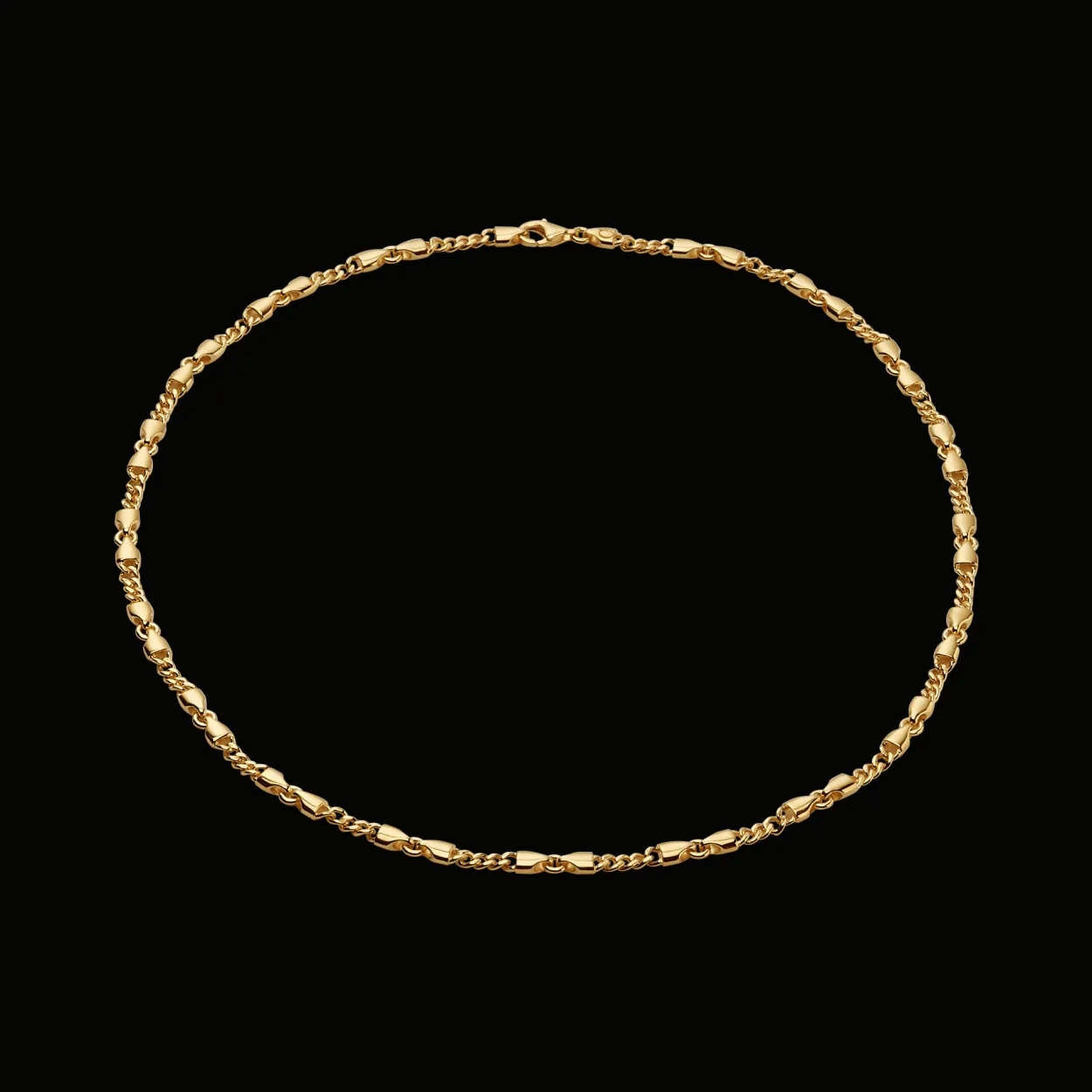 CAMILLE BRINCH LILLE CB CHOKER HALSKÆDE FORGYLDT SØLV 45 CM - LCBC-FG-45