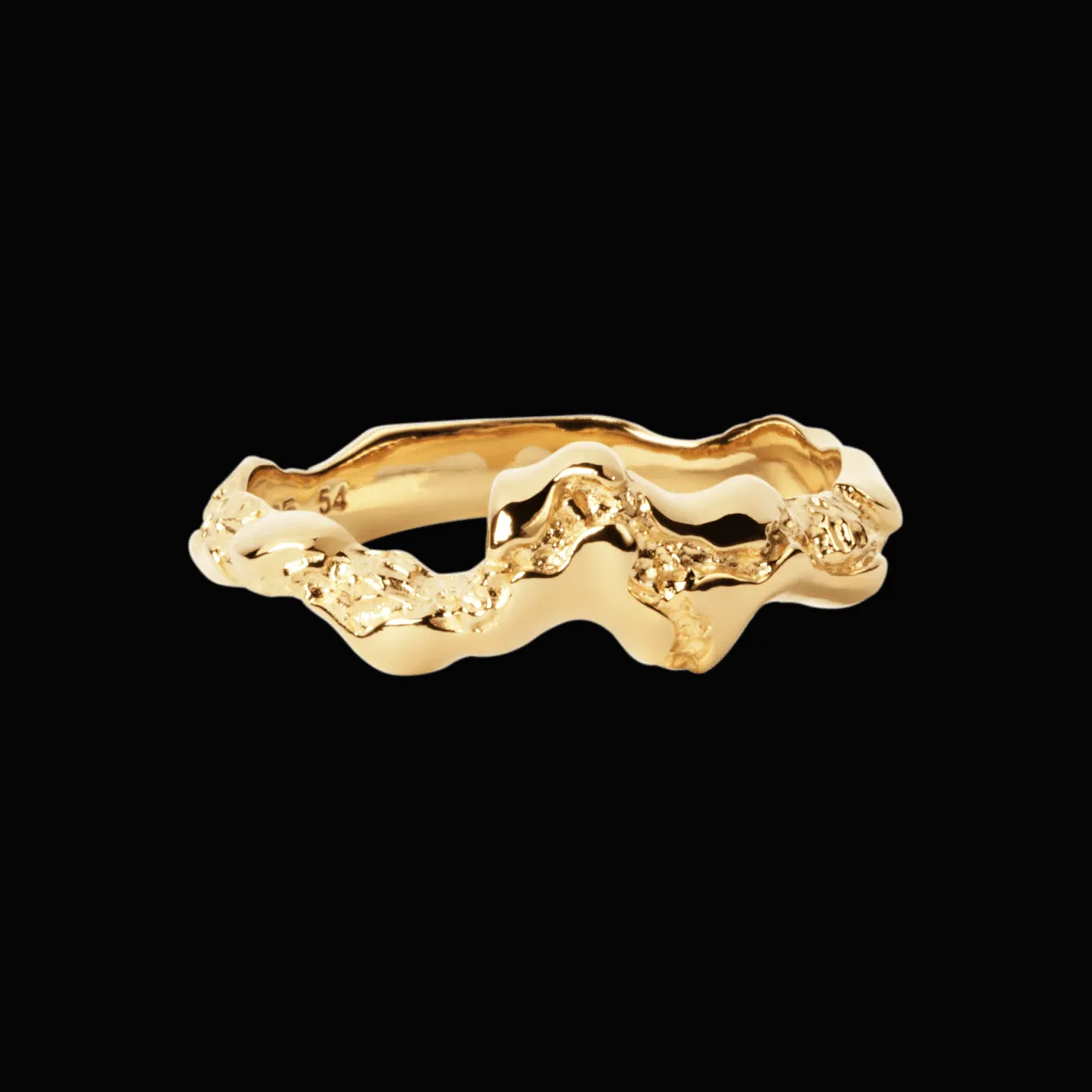 CAMILLE BRINCH LILLE FUSION CONTRAST RING FORGYLDT SØLV - SFCOR-FG