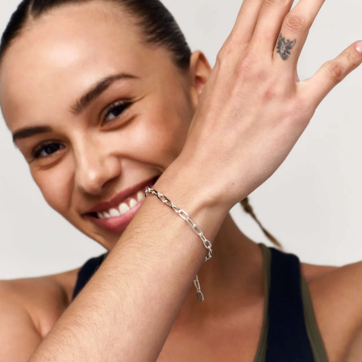 CAMILLE BRINCH LINK PUFFER ARMBÅND SØLV - LPUB-19