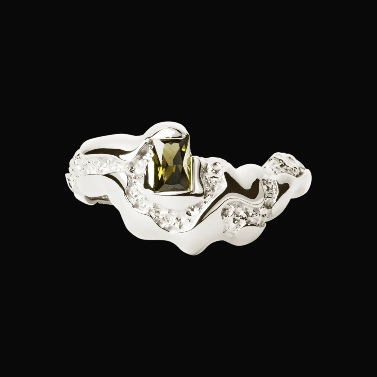 CAMILLE BRINCH MEDIUM CONTRAST SØLV RING - MCOR