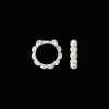 CAMILLE BRINCH MEDIUM DOTS HOOPS I SØLV - MDH
