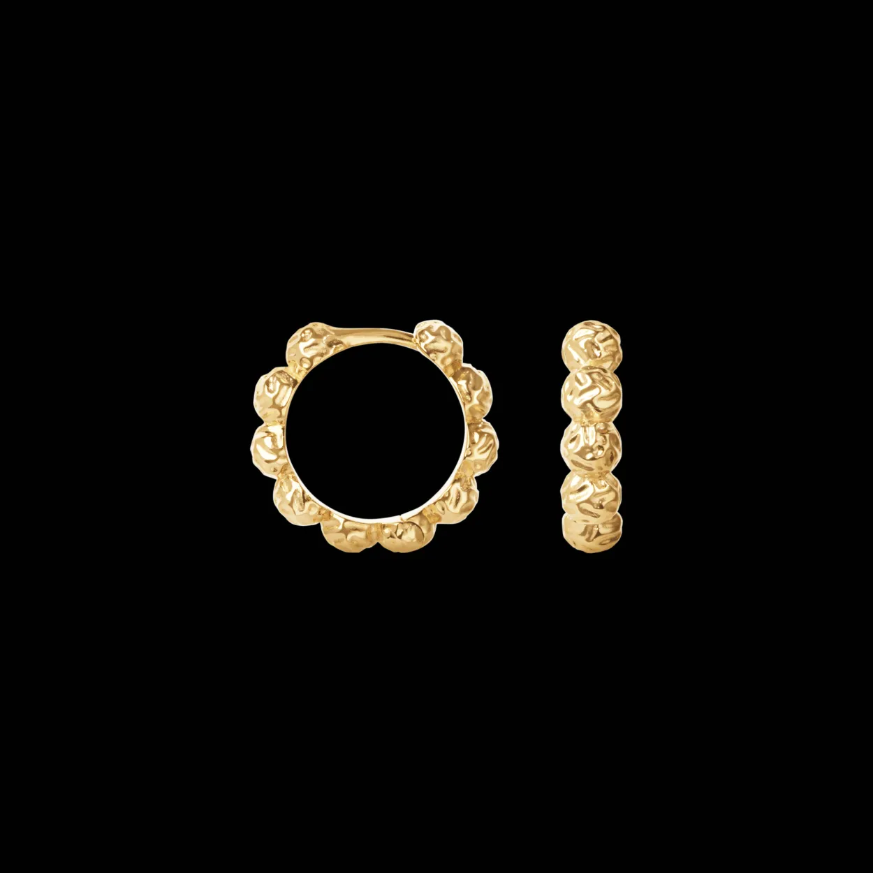 CAMILLE BRINCH MEDIUM DOTS HOOPS I FORGYLDT SØLV - MDH-FG