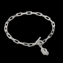 CAMILLE BRINCH NUGGET LAYERS T-LOCK ARMBÅND SØLV - NLATA-18