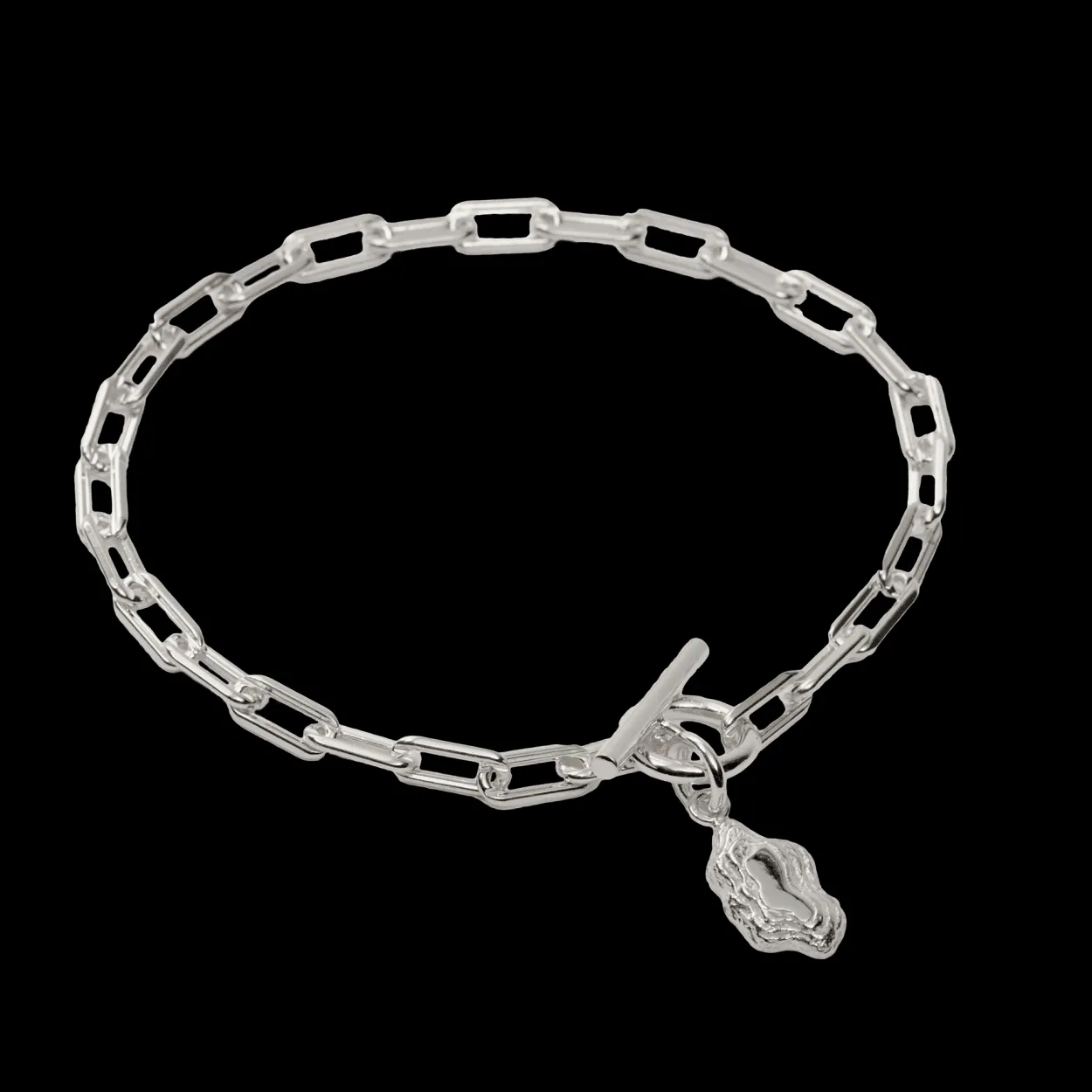 CAMILLE BRINCH NUGGET LAYERS T-LOCK ARMBÅND SØLV - NLATA-18