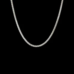 CAMILLE BRINCH SHINY SPARKLY HALSKÆDE I SØLV 45 CM - SSPN-45