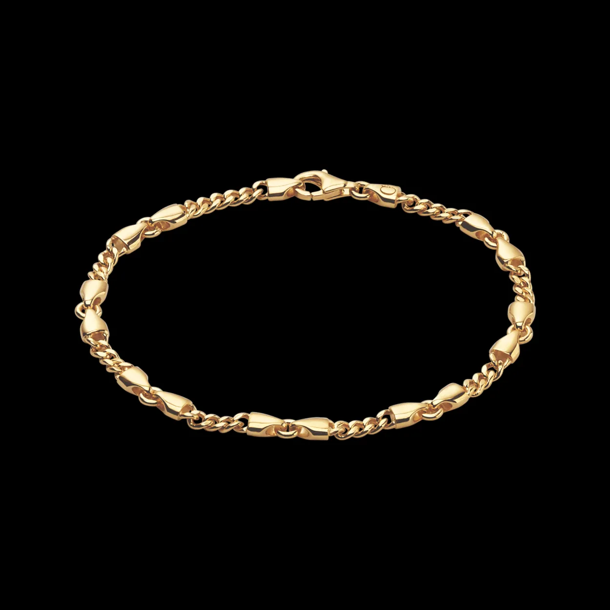 CAMILLE BRINCH SMALL CB ARMBÅND FORGYLDT SØLV 17 CM - LCBA-FG-17