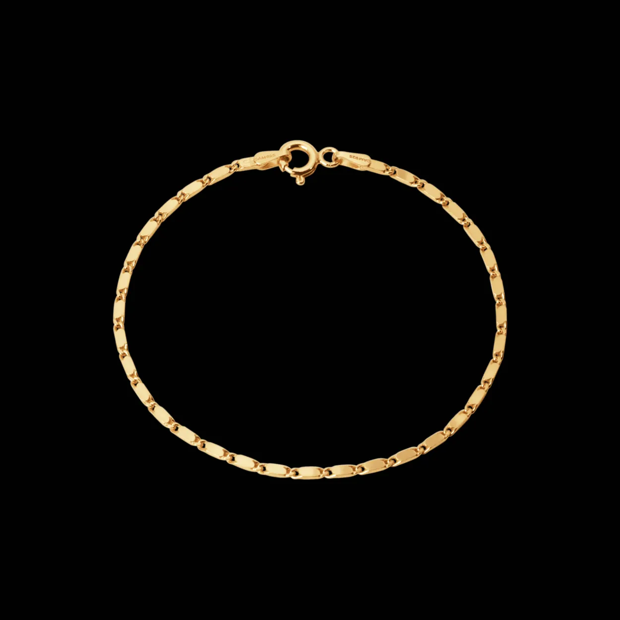 CAMILLE BRINCH SMALL ESSENTIA ARMBÅND I FORGYLDT SØLV PÅ 18 CM - SEB-FG-18