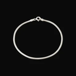 CAMILLE BRINCH SMALL ESSENTIA SNAKE ARMBÅND SØLV - SESB-17