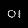 CAMILLE BRINCH SMALL SPARKLY HOOPS I SØLV - SSPH