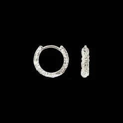 CAMILLE BRINCH SMALL SPARKLY HOOPS I SØLV - SSPH