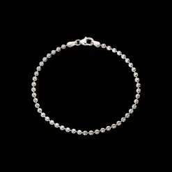 CAMILLE BRINCH TEXTURED DOTS ARMBÅND I SØLV 17 CM - TDOB-17