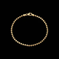 CAMILLE BRINCH TEXTURED DOTS ARMBÅND I FORGYLDT SØLV 17 CM - TDOB-FG-17