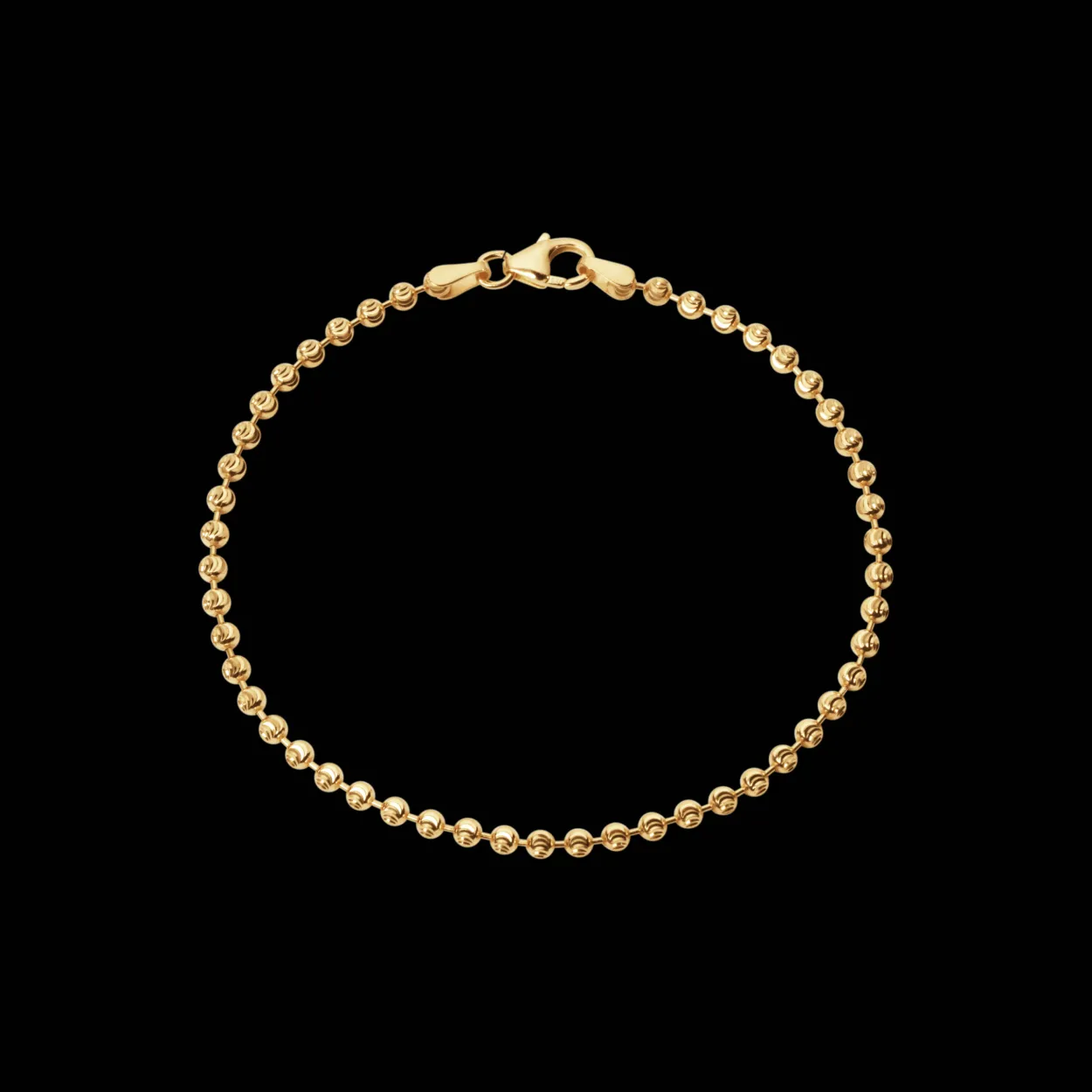 CAMILLE BRINCH TEXTURED DOTS ARMBÅND I FORGYLDT SØLV 17 CM - TDOB-FG-17