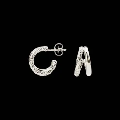 CAMILLE BRINCH TWIN ESSENTIA HOOPS SØLV - TSE