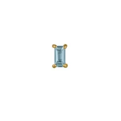 CARRÉ GEM CANDY SØLV FORGYLDT ØRERING MED BLÅ TOPAS - FS 4320 BT 1PC
