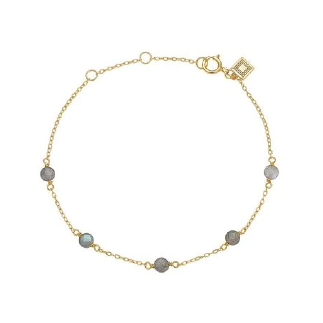CARRE GEM CANDY SØLV FORGYLDT ARMBÅND - FB 4338 LB 16+1,5+1,5