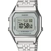 CASIO HERRE UR RETRO STÅL MED SØLV SKIVE