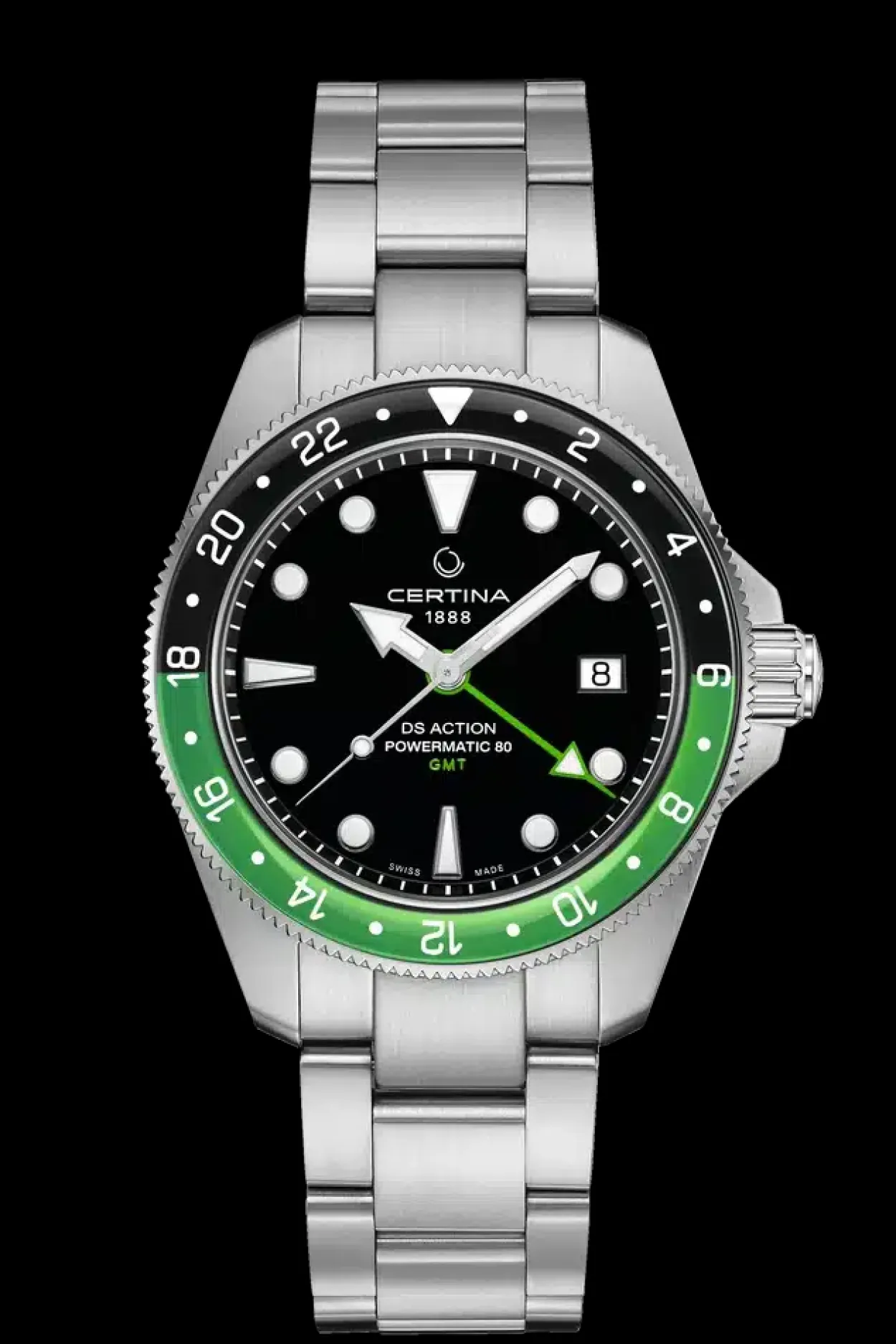 CERTINA DS ACTION GRØN OG SORT KRANS - C0329291105100