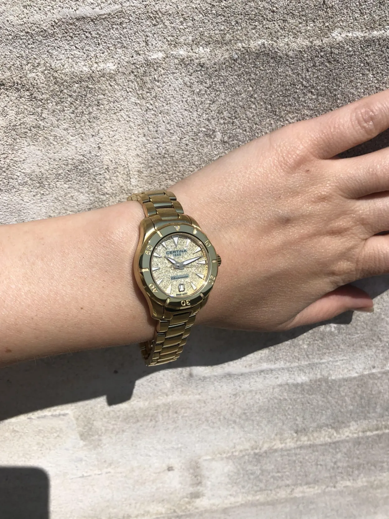 CERTINA DS ACTION STEN SKIVE GULD PVD - C0329513336100