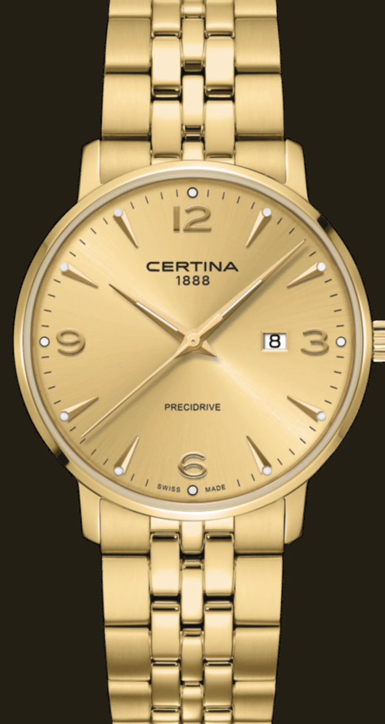CERTINA DS CAIMANO GULDFARVET - C0354103336700