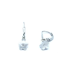 CHRISTOFFERSEN JEWELLERY ØRERINGE BØJLE BLOMST MED ZIRKONIA - 3810037