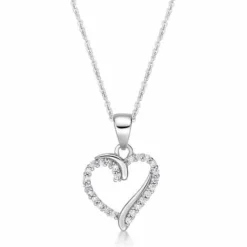 CHRISTOFFERSEN JEWELLERY HALSKÆDE SØLV MED HJERTE - 4570527