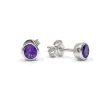 CHRISTOFFERSEN JEWELLERY SØLV ØRESTIKKER MED AMETYST - 3070904-5