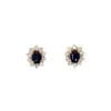 CHRISTOFFERSEN JEWELLERY ROSÉT ØRESTIKKER 14 KARAT GULD MED SAFIR OG BRILLANTER - 3070256G-SA
