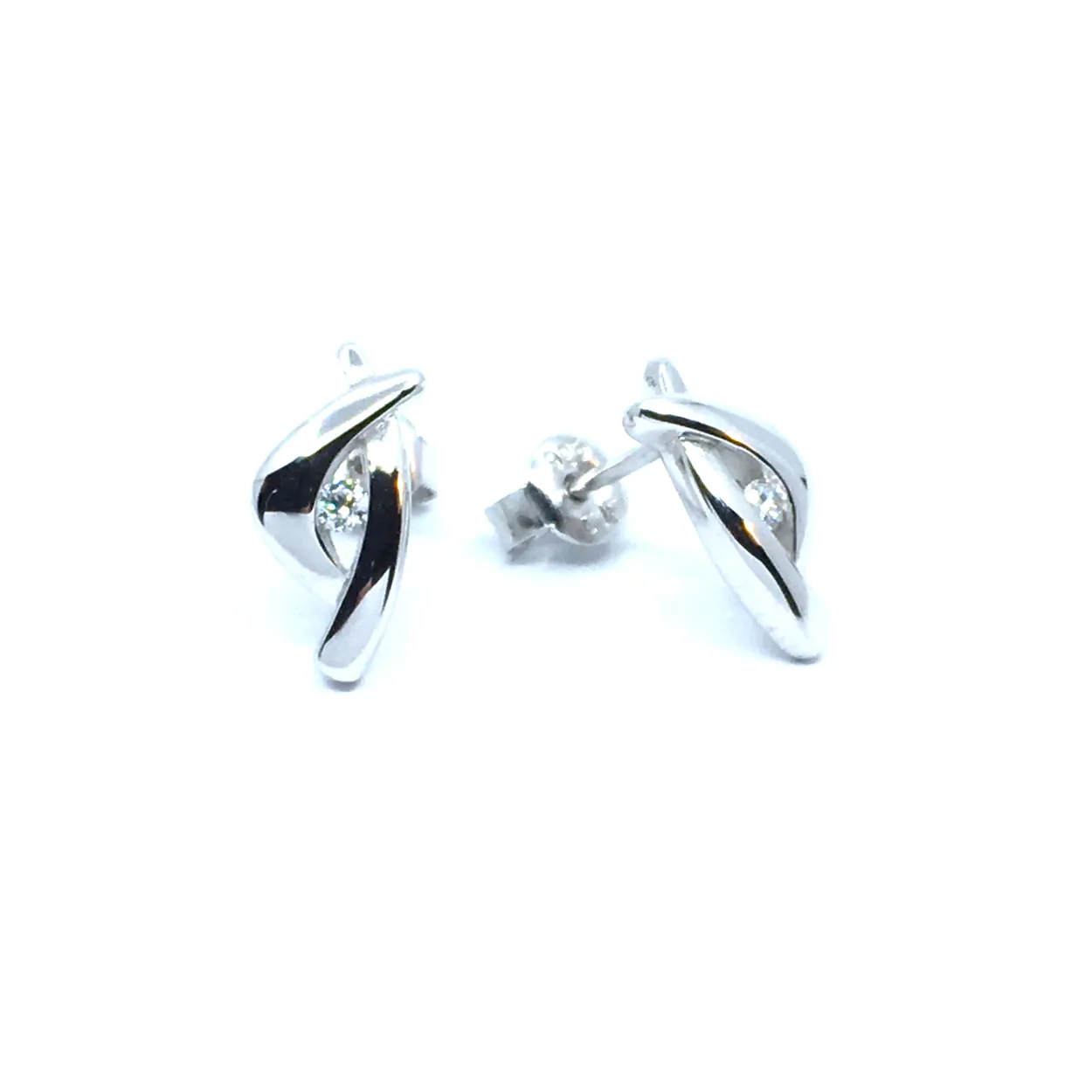 CHRISTOFFERSEN JEWELLERY ØRERINGE STIK I SØLV MED ZIRKONIA - 3070191