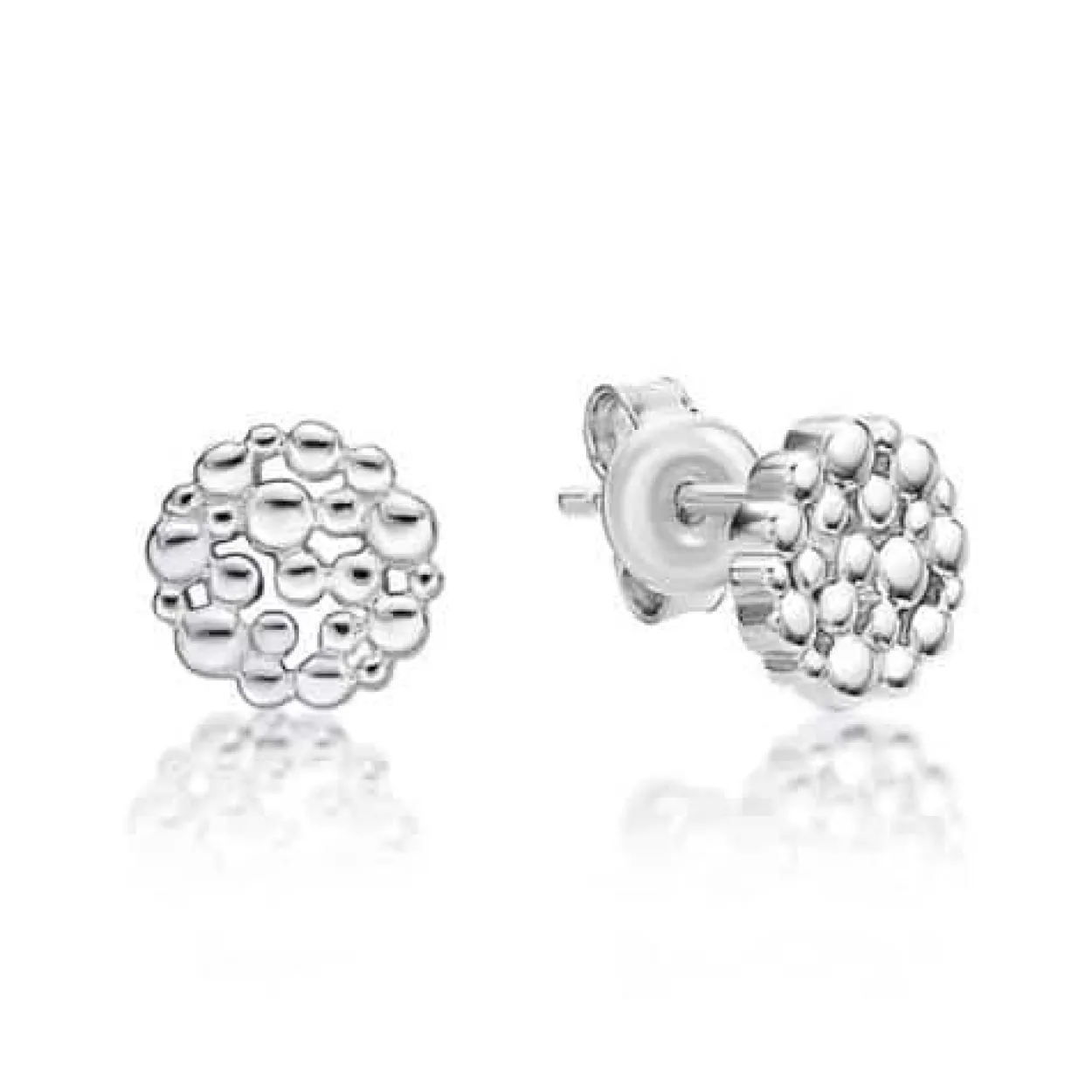 CHRISTOFFERSEN JEWELLERY ØRERINGE STIK RUND RUSTIK - 3070909